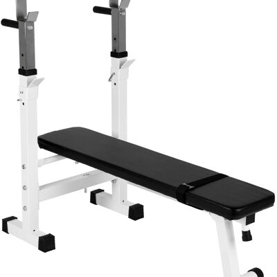 Weight bench CL06 with shelf white 115x55x90 white metal metal