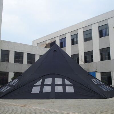 Tenda a stella XL 14m con pareti laterali black xx plastica nera