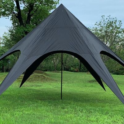 Tenda a stella 10m nera 10x10x380 plastica nera plastica