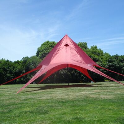 Tenda stella 10m rossa 10x10x380 plastica plastica rossa