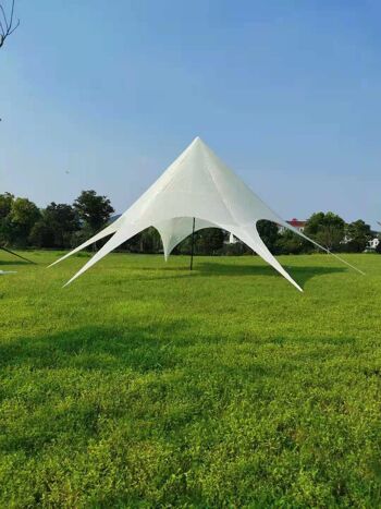 Tente étoile 14m crème 14x14x5 plastique crème