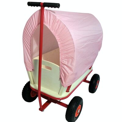 Handcart with roof pink xx pink Wood