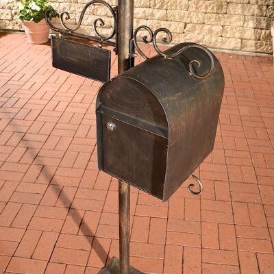Charlize mailbox bronze 35.5x63x150 bronze metal metal