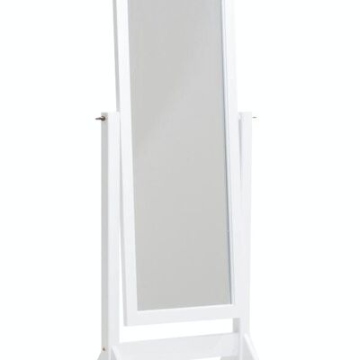 Standing mirror Elvis white 50x58x153 white Wood