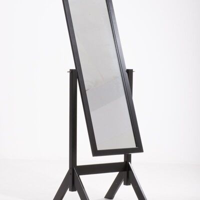 Espejo de pie Elvis negro 50x58x153 Madera negra