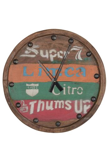 Horloge murale Amra 50cm coloré xx bois coloré 2