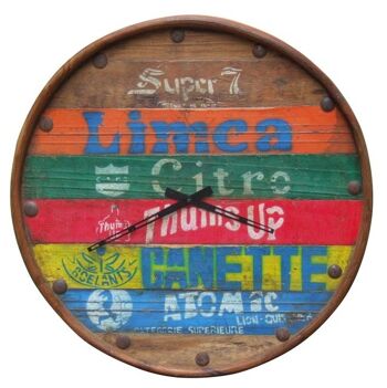 Horloge murale Amra 75cm coloré xx bois coloré 1