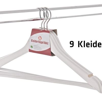 9x clothes hangers white 12x45x23 white Wood