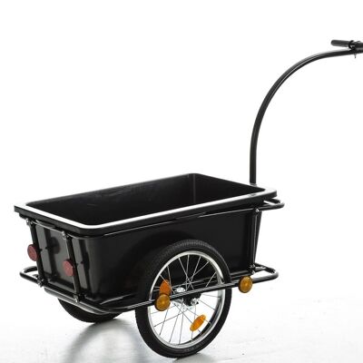 Bicycle trailer Lenny black 65x150x91 black plastic