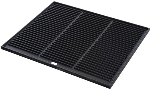 Grillplaat 48,5x40cm antraciet 40x48,5x1,5 antraciet gietijzer