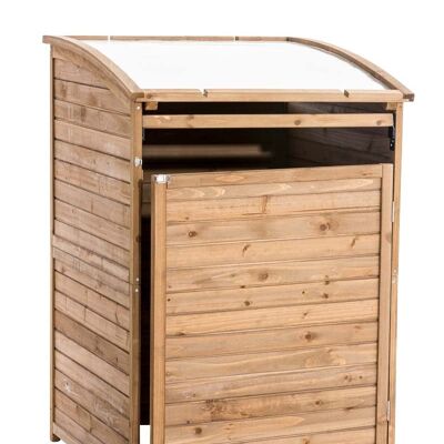 Poubelle MX240 naturel 92x81x124 Bois naturel Bois