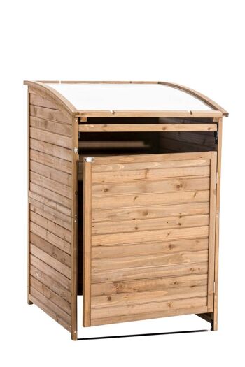 Poubelle MX240 naturel 92x81x124 Bois naturel Bois 1