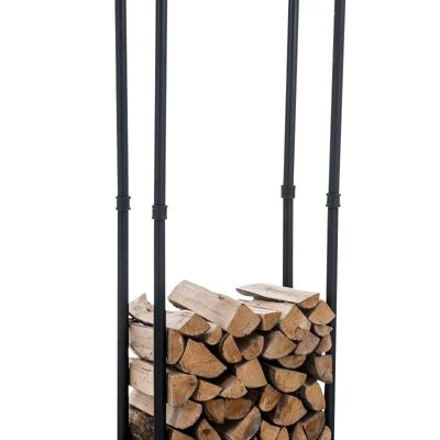 Firewood holder Forks 30x60x150 black 30x60x150 black metal metal