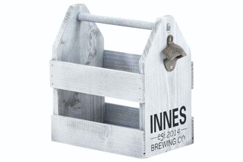 Porte-bouteille Teuto Gris 17x29x29 Bois Gris 1