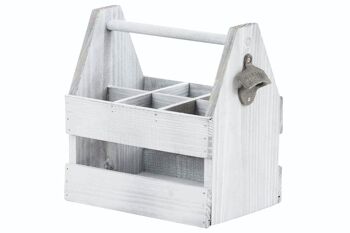 Porte-bouteilles Thusnelda blanc antique 18x31x29 bois blanc antique 1