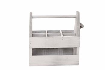 Porte-bouteilles Thusnelda blanc antique 18x31x29 bois blanc antique 3