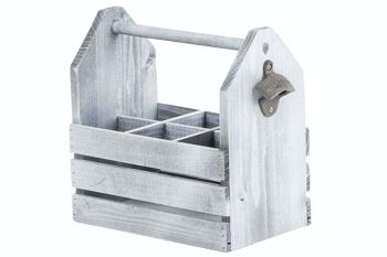 Porte-bouteilles Hermann Gris 18x31x29 Bois Gris 1