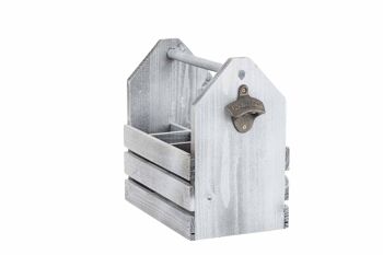 Porte-bouteilles Hermann Gris 18x31x29 Bois Gris 2