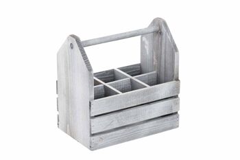 Porte-bouteilles Hermann Gris 18x31x29 Bois Gris 4