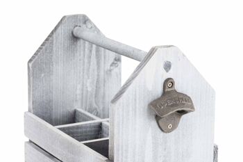 Porte-bouteilles Hermann Gris 18x31x29 Bois Gris 6