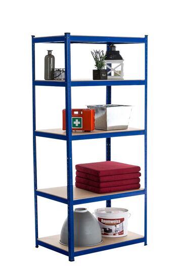 Etagère de rangement 90x45x200 cm bleu 45x90x200 métal bleu métal 1