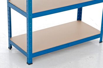 Etagère de rangement 90x45x200 cm bleu 45x90x200 métal bleu métal 7