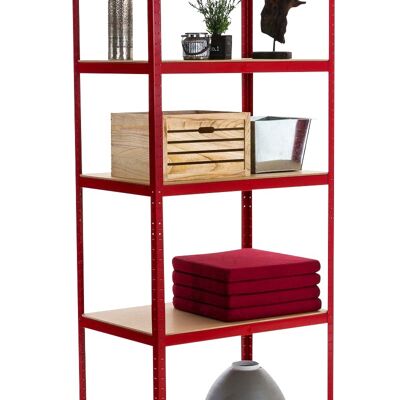 Storage rack 90x45x220 cm red 45x90x220 red metal metal