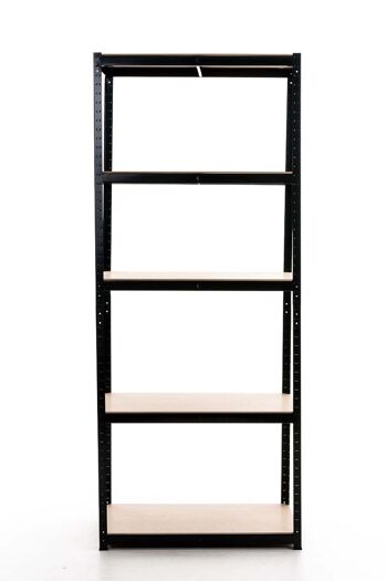 Etagère de rangement 90x45x220 cm noir 45x90x220 métal noir métal 2