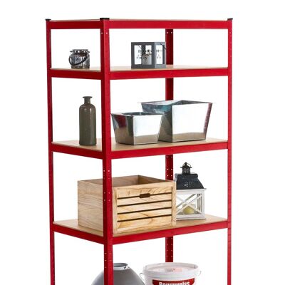 Storage rack 90x60x180 cm red 60x90x180 red metal metal