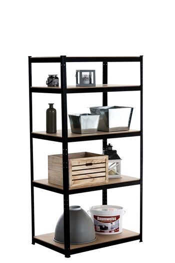 Etagère de rangement BIG 90x45x180 cm noir 45x90x180 métal noir métal 1