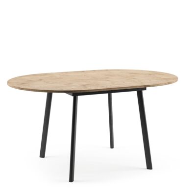 Mesa de comedor extensible redonda Piazzali de roble natural