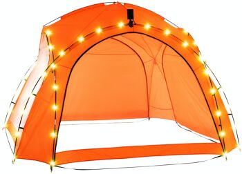 Tente de fête 3,5 x 3,5 mtr orange 350x350x230 plastique orange Bois 4