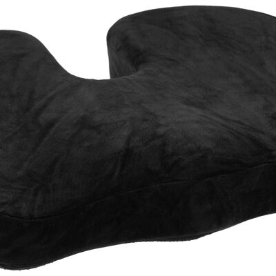 Cuscino sedile ergonomico nero 36x46x7 nero Materiale