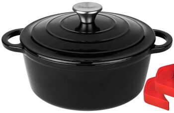 Cocotte Cocotte 3 L noire 21x27x10,5 fonte noire 1