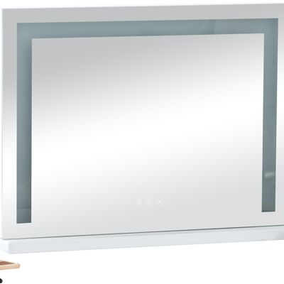 Specchio trucco Joliet bianco 12x58x46 plastica bianca