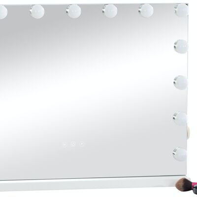 Espejo de maquillaje Downey blanco 12x58x46 plástico blanco