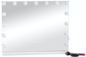 Miroir de maquillage Downey blanc 12x58x46 plastique blanc 1
