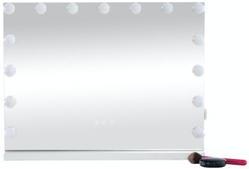 Miroir de maquillage Downey blanc 12x58x46 plastique blanc 2