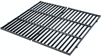 Ensemble de grilles de gril 44,5x26 cm noir 26x44,5x1,5 fonte noire 1