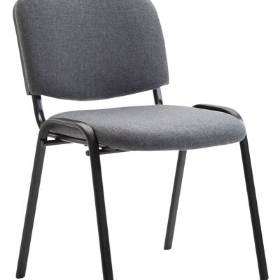 Silla visita Ken tejido Gris 53x53x83 Gris Material Metal negro mate