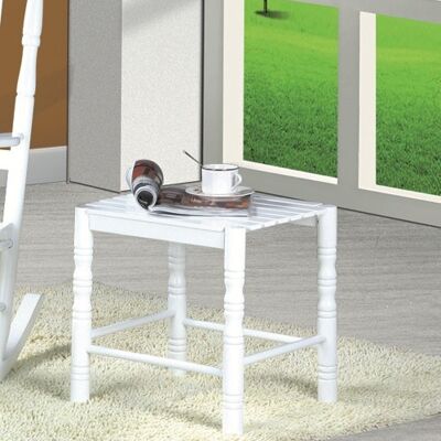Side table for rocking chair white 40x45x45 white Wood Wood