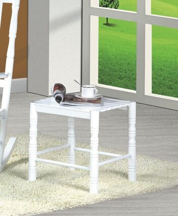 Table d'appoint pour rocking chair blanc 40x45x45 blanc Wood Wood