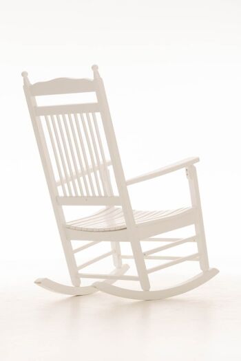 Chaise à bascule Marissa blanc 82x66x112 bois blanc 5