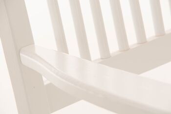 Chaise à bascule Marissa blanc 82x66x112 bois blanc 7