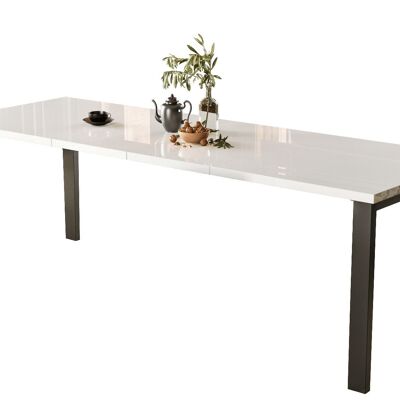 Mesa de comedor extensible Herrere blanca