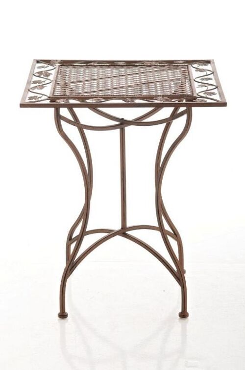 Tafel Asina antiek bruin 60x60x72 antiek bruin metaal metaal