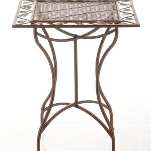 Table Asina marron antique 60x60x72 métal marron antique métal