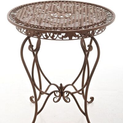 Mesa Liviana marrón antiguo 68x68x73,5 metal marrón antiguo Hierro galvanizado