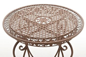 Table Liviana brun antique 68x68x73,5 métal brun antique Fer galvanisé 4