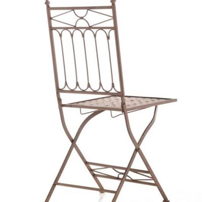 Asina silla plegable marrón envejecido 40x40x95 metal marrón envejecido Hierro galvanizado